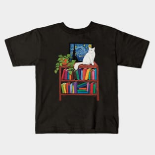 Van Gogh Cat Kids T-Shirt